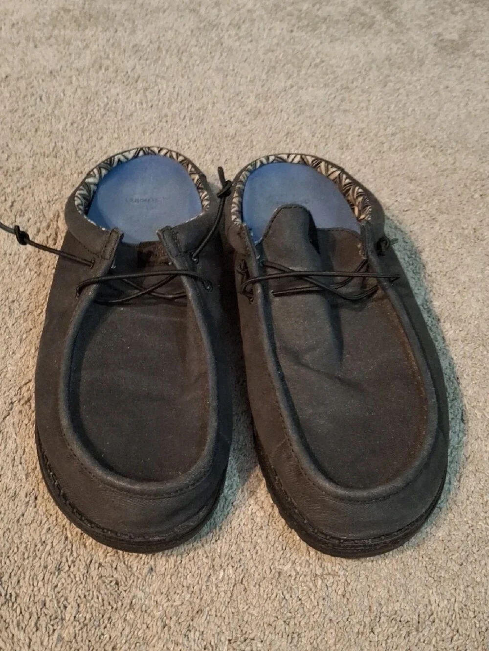 Hey Dude Wally Men's Charcoal Gray Slip-On Loafers